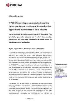 Communiqué de presse (pdf) - Kyocera