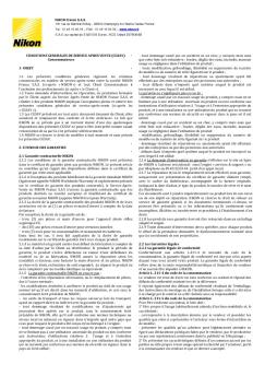 CONDITIONS GENERALES DE SERVICE APRES VENTE (CGSAV ...