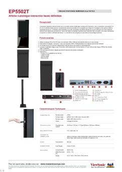 feuille de données (PDF) - ViewSonic