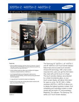 320TSn-2 • 400TSn-2 • 460TSn-2 - Samsung