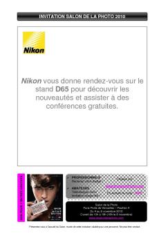 Invitation NIKON SDLP 2010