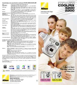 Compacts et légers Zoom-Nikkor optique 3x 15 modes Scène - Nikon