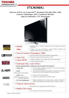 37X3030DG - Toshiba