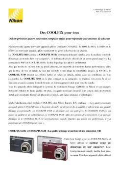 Des COOLPIX pour tous