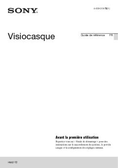 Visiocasque - Sony