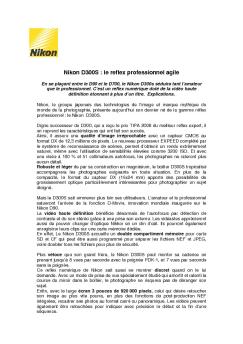 Nikon D300S : le  reflex professionnel agile