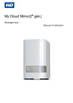 My CloudMirror Personal Storage Drive User Manual - Western Digital