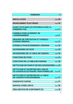 sommaire f installation branchement électrique avant d ...
