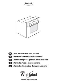 User and maintenance manual Manuel d'utilisation et d ...