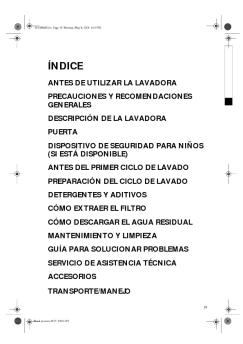 antes de utilizar la lavadora