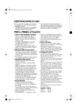 DESTINAZIONE D'USO PER IL PRIMO UTILIZZO