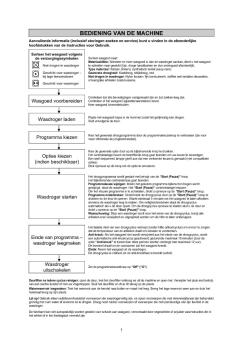 BEDIENING VAN DE MACHINE