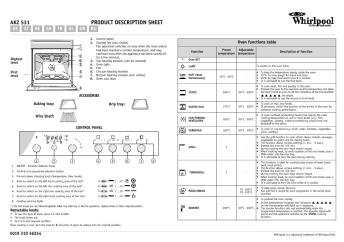 PRODUCT DESCRIPTION SHEET