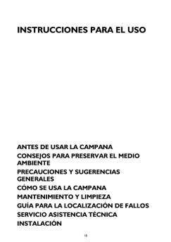 INSTRUCCIONES PARA EL USO