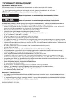 VIGTIGE SIKKERHEDSVEJLEDNINGER ADVARSEL: FARE: