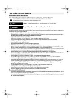 VIKTIG SÄKERHETSINFORMATION FARA VARNING