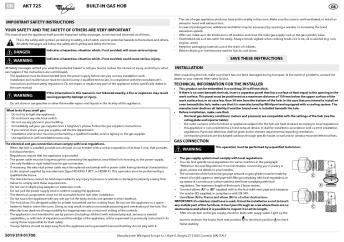 GB AKT 725 BUILT-IN GAS HOB - whirlpool documents