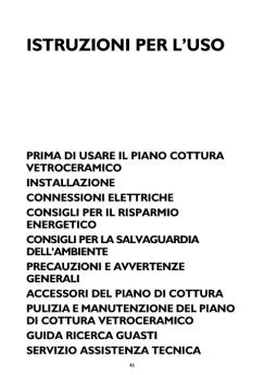 ISTRUZIONI PER L'USO