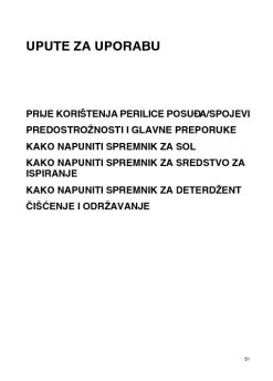 UPUTE ZA UPORABU