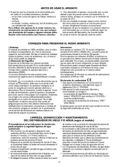 antes de usar el aparato consejos para preservar el medio ...