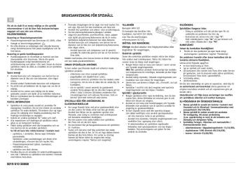 BRUKSANVISNING FÖR SPISHÄLL