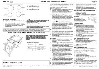 EINBAUANLEITUNG KOCHFELD MAßE DER KOCH- UND ...