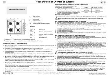mode d'emploi de la table de cuisson - whirlpool documents