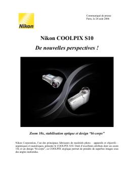 Nikon COOLPIX S10 De nouvelles perspectives !