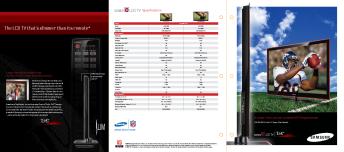 The LCD TV that's slimmer than its remote* - Samsung