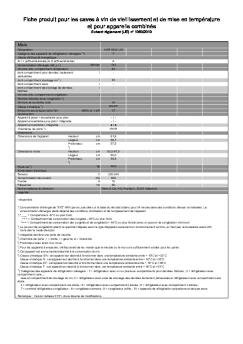 Fiche produit pour les caves à vin de vieillissement ... - Miele.lu