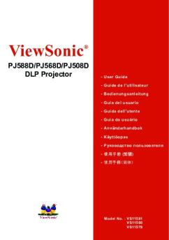 PJ508D-1, PJ568D-1, PJ588D-1 User Guide ... - ViewSonic