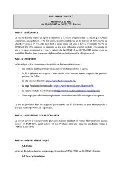 règlement - Monopolypedia