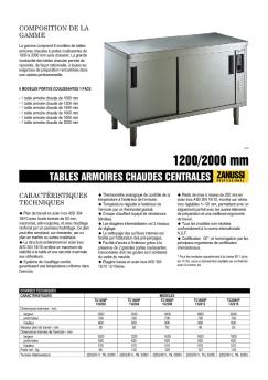 TABLES ARMOIRES CHAUDES CENTRALES