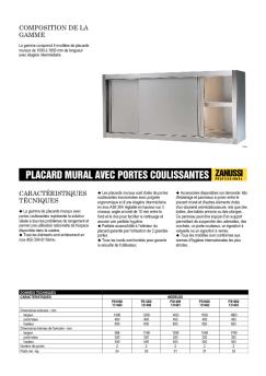 PLACARD MURAL AVEC PORTES COULISSANTES