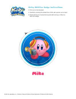 Print your badge! - Kirby - Nintendo