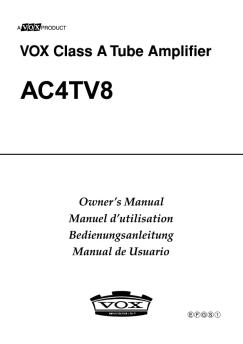 AC4TV8 owner's manual - The VOX Showroom
