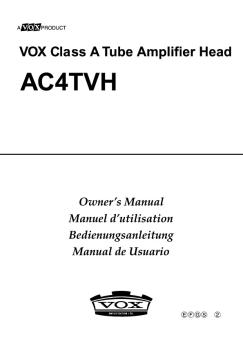 AC4TVH owner's manual - The VOX Showroom