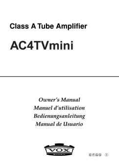 AC4TVmini Owner's Manual - The VOX Showroom