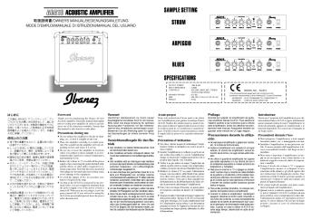 Foreword Precautions during use Vorwort ... - Ibanez