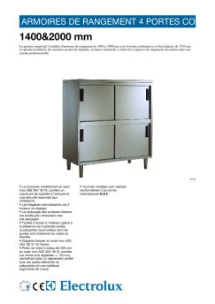 ARMOIRES DE RANGEMENT 4 PORTES COUL.