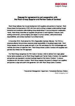 Agreementform Of Supplier Code Of Conduct English