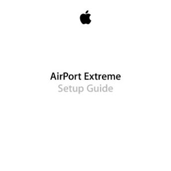 AirPort Extreme Setup Guide - Support - Apple