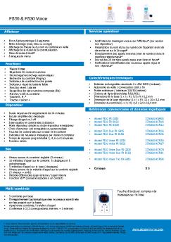 Fonctions Afficheur Caractéristiques techniques Références ... - Alcatel
