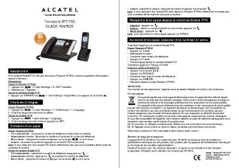 Temporis IP715G GUIDE RAPIDE - Alcatel