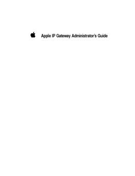 Apple IP (AppleShare IP) Gateway Administrator's ... - Support
