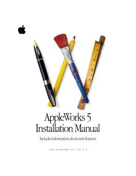AppleWorks 5 Installation Manual: for Windows 95 ... - Support
