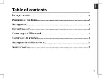 Table of contents - Archos