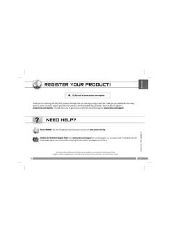 NEED HELP? REGISTER YOUR PRODUCT!