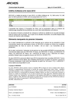 Archos communiqué Chiffre d'Affaires Q1 2010_14042010_FINAL