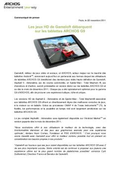 ARCHOS et Gameloft_20111122